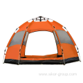 Outdoor multi-person double deck 3-5 people camping rainproof automatic speed opening hexagonal tent